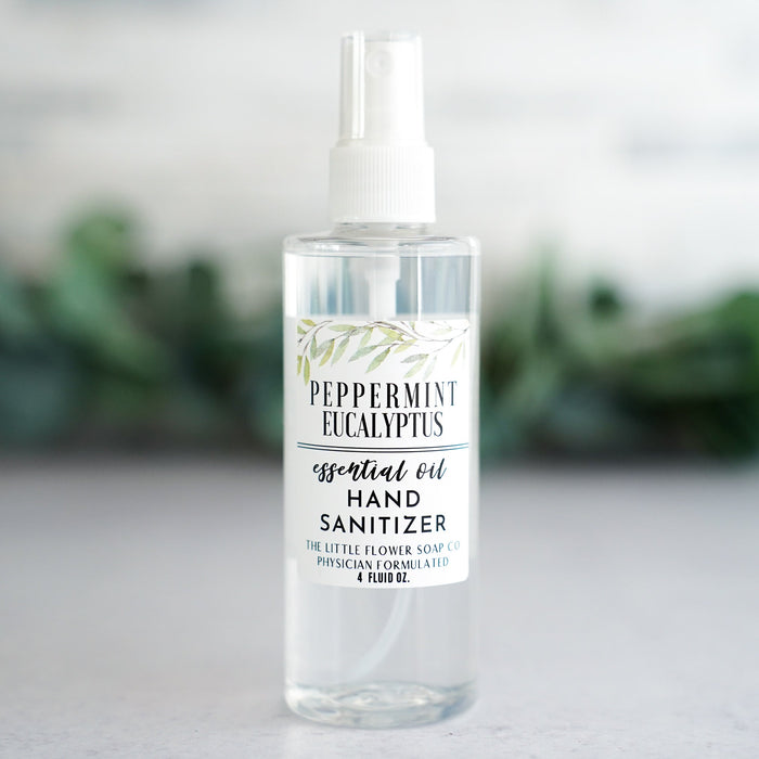 Set of 3 Hand Sanitizer Sprays 80% Alcohol Essential Oil Scent Blends - Little Flower Soap Co