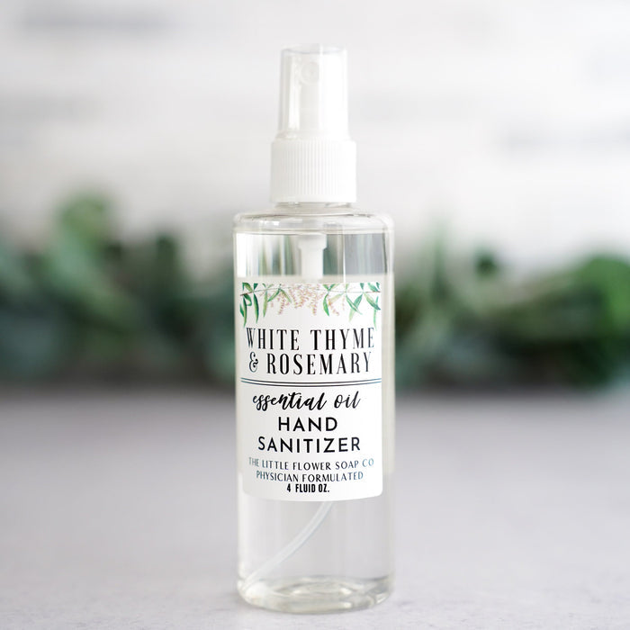 Set of 3 Hand Sanitizer Sprays 80% Alcohol Essential Oil Scent Blends - Little Flower Soap Co