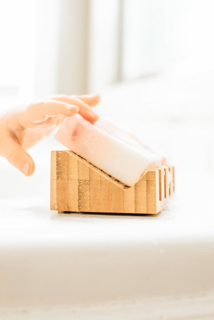Slanted Wooden Soap Dish - Little Flower Soap Co