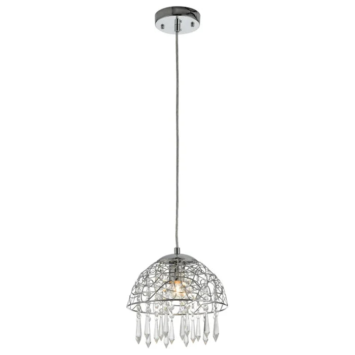 Iron & crystal pendant light, by Maple, for kitchen island or dining