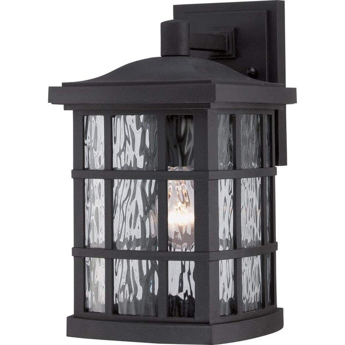 Mystic black wall sconce, by Quoizel, for hallway or living room