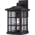 Mystic black wall sconce, by Quoizel, for hallway or living room