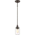 Rustic black pendant light, by Quoizel, for kitchen island or dining