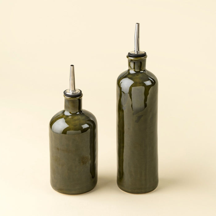 Stoneware Oil + Vinegar Cruet