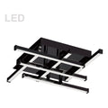 Black flush-mount ceiling light, by Dainolite, for hallway, bedroom, or entryway