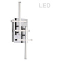 Polished chrome wall sconce, by Dainolite, for hallway or living room