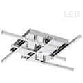 Polished chrome flush-mount ceiling light, by Dainolite, for hallway, bedroom, or entryway