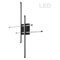 LED black flush-mount ceiling light, by Dainolite, for hallway, bedroom, or entryway