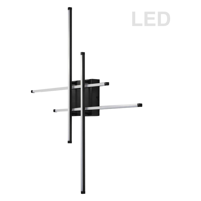 LED black flush-mount ceiling light, by Dainolite, for hallway, bedroom, or entryway