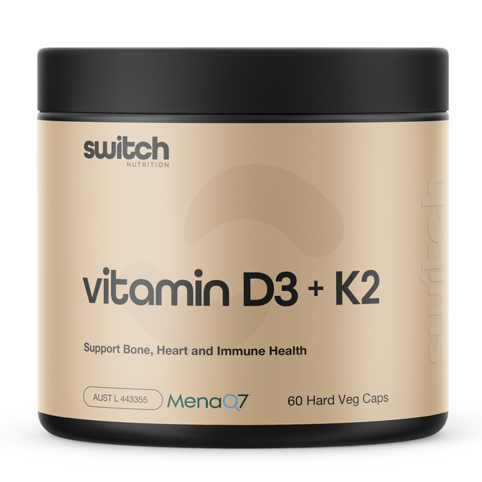 Switch nutrition vitamin d3 k2 capsule 60 capsules by Switch nutrition