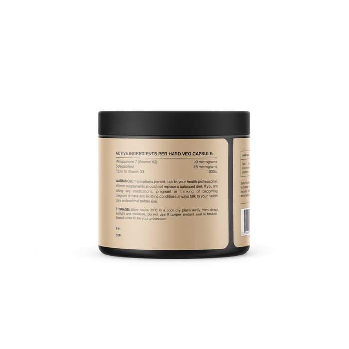 Switch nutrition vitamin d3 k2 capsule 60 capsules by Switch nutrition