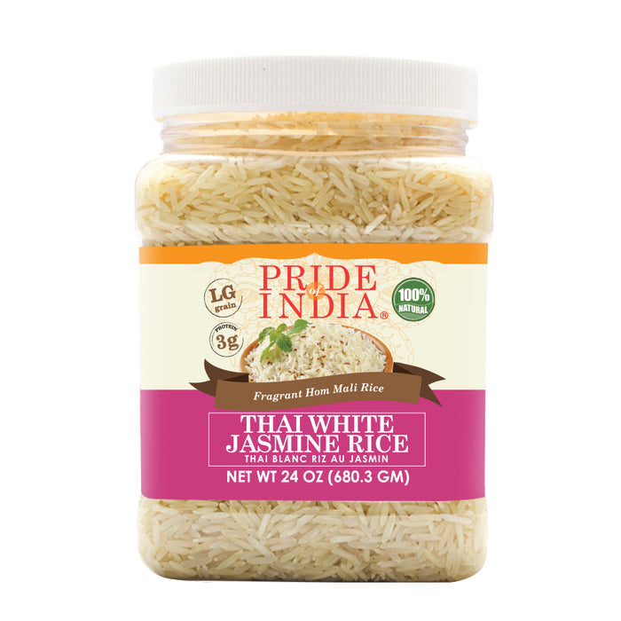 Thai White Jasmine Rice - Hom Mali Fragrant Long Grain Jar - Pride Of India