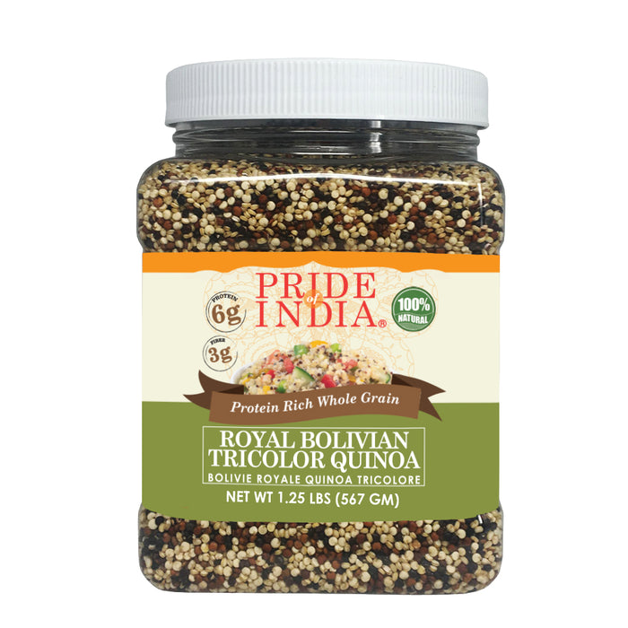 Three Color Quinoa - Protein Rich Whole Grain Jar - Pride Of India