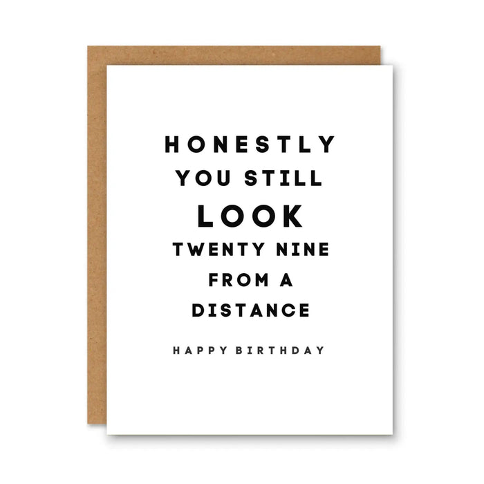 Twenty Nine From A Distance Birthday Card