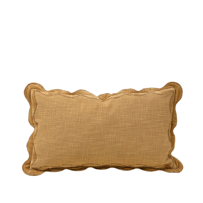 Velvet Scallop Pillow | Gold