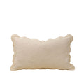 Velvet Scallop Pillow | Ivory
