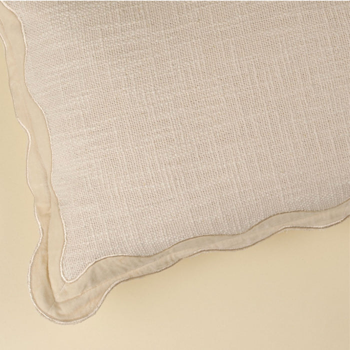 Velvet Scallop Pillow | Ivory