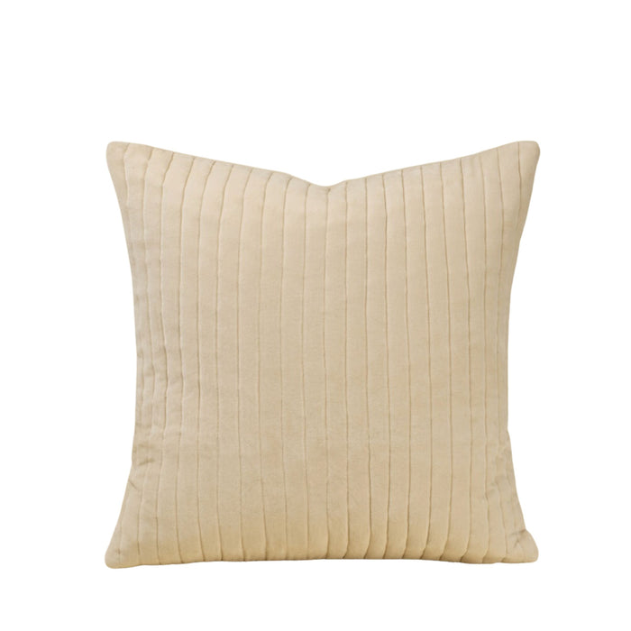 Velvet Stripe Pillow | Cream