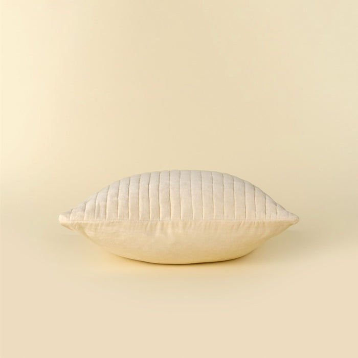 Velvet Stripe Pillow | Cream
