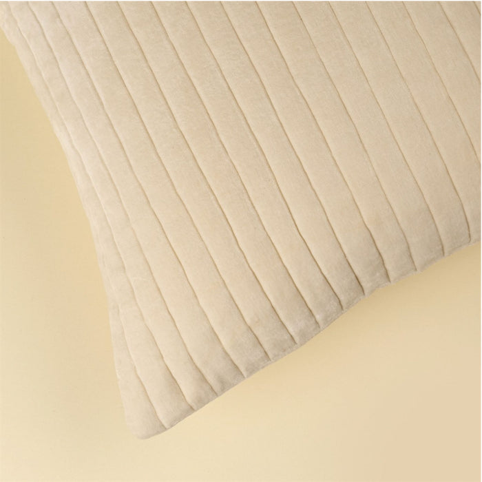 Velvet Stripe Pillow | Cream
