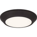 Oil rubbed bronze flush-mount ceiling light, by Quoizel, for hallway, bedroom, or entryway