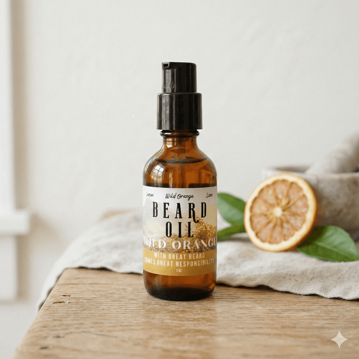 Wild Orange Beard Oil - 2oz - Little Flower Soap CoBeardBeard CareBeard care and groomingBeard Care