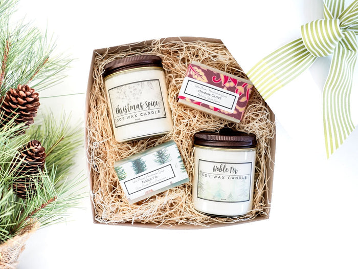 Winter Candle and Soap Gift Box - Little Flower Soap Co