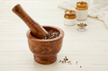Wood mortal and pestle | Spicey