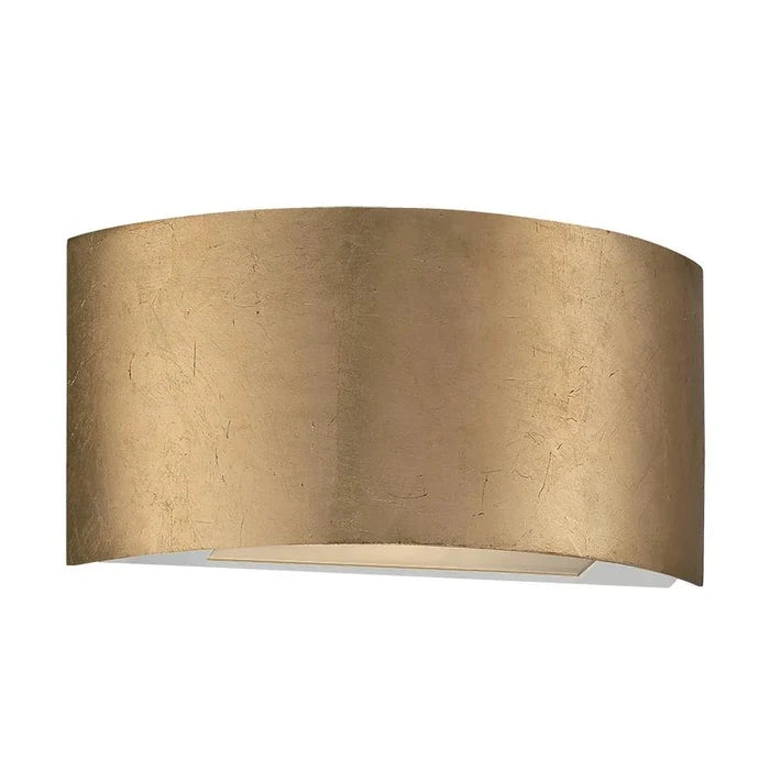 Gold leaf finish wall sconce, by Modern Forms, for hallway or living room