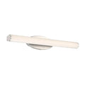 Brushed nickel finish vanity light, by Modern Forms, for bathroom
