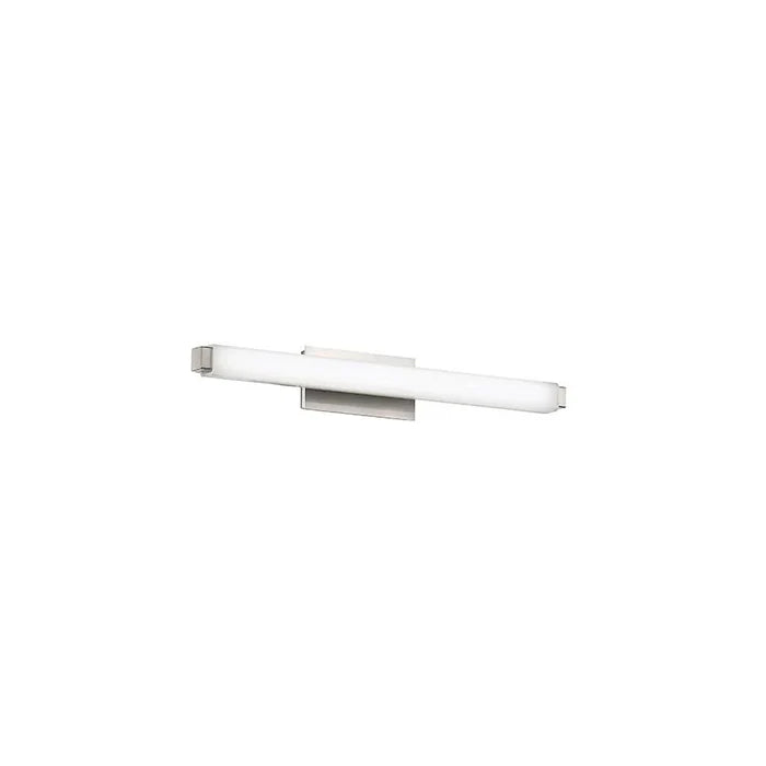 Brushed nickel finish vanity light, by Modern Forms, for bathroom