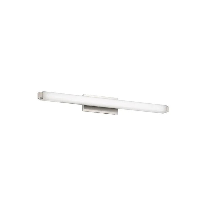 Brushed nickel finish vanity light, by Modern Forms, for bathroom