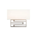 Brushed nickel finish wall sconce, by Modern Forms, for hallway or living room