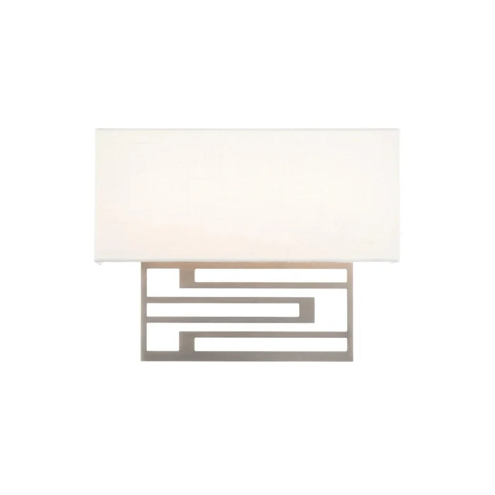 Brushed nickel finish wall sconce, by Modern Forms, for hallway or living room