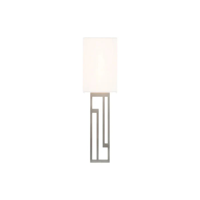 Brushed nickel finish wall sconce, by Modern Forms, for hallway or living room