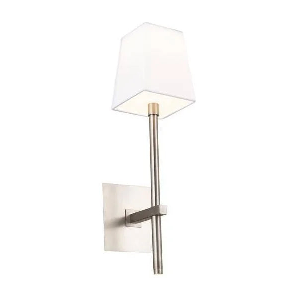 Brushed nickel vanity light, by WAC, for bathroom