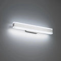Brushed nickel finish vanity light, by Modern Forms, for bathroom