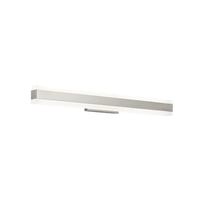 Brushed nickel finish vanity light, by Modern Forms, for bathroom