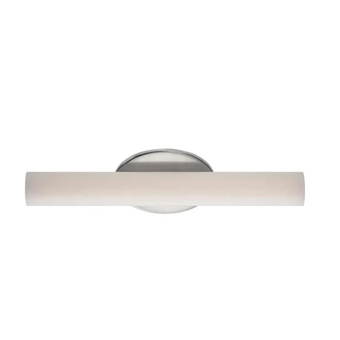 Brushed nickel finish vanity light, by Modern Forms, for bathroom