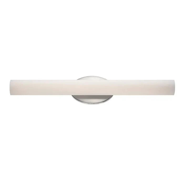 Brushed nickel finish vanity light, by Modern Forms, for bathroom