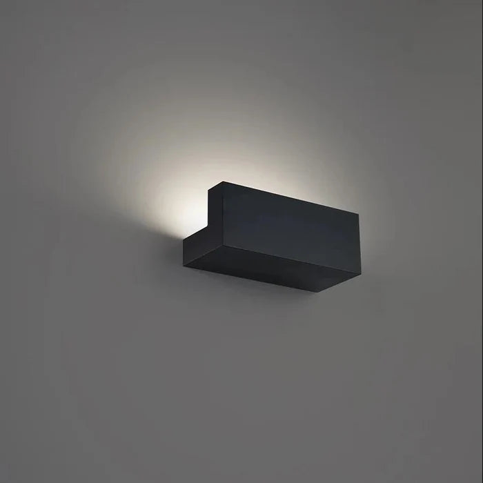 Black finish wall sconce, by Modern Forms, for hallway or living room