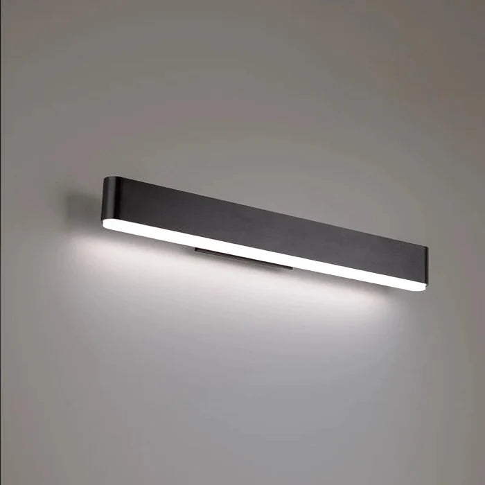 Black finish vanity light, by Modern Forms, for bathroom