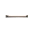 Brushed nickel finish vanity light, by Modern Forms, for bathroom