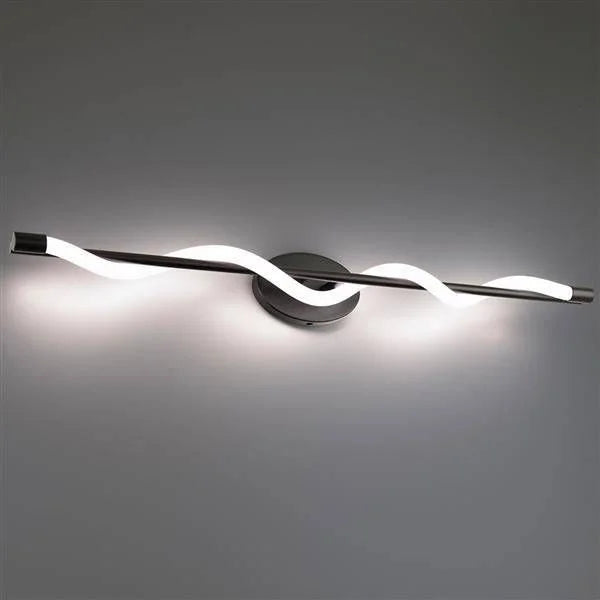 Black finish vanity light, by WAC, for bathroom