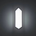 Black wall sconce, by WAC, for hallway or living room