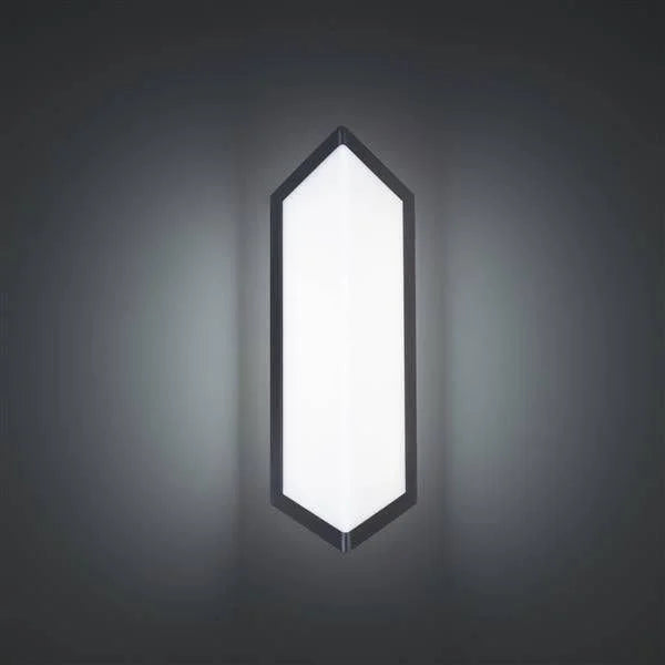 Black wall sconce, by WAC, for hallway or living room