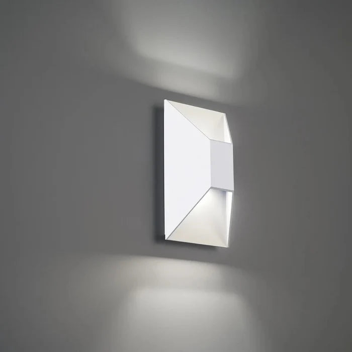 White finish wall sconce, by Modern Forms, for hallway or living room