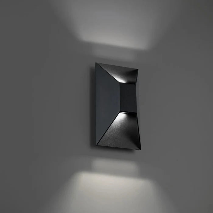 Black finish wall sconce, by Modern Forms, for hallway or living room