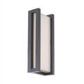 Black wall sconce, by WAC, for hallway or living room