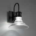 Black wall sconce, by WAC, for hallway or living room